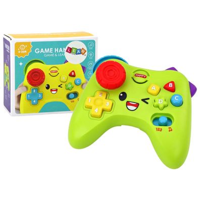 LeanToys Interaktive Konsole Pad Educational Lights Sounds Grün