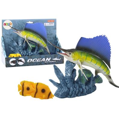 LeanToys Statue Fisch Schwertfisch Schwertfisch Korallenriff Fisch