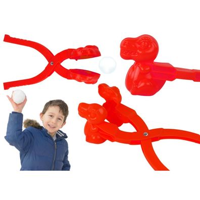 LeanToys Schneemaschine Schnee Dinosaurier Rot