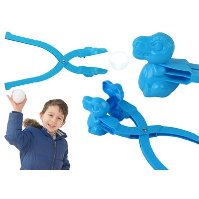 LeanToys Schneemacher Schneeballmaschine Blauer Dinosaurier
