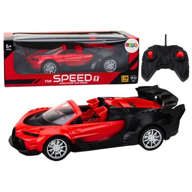 LeanToys Autko Samochód Sportowy Zdalnie Sterowany RC 1:18 Czerwony