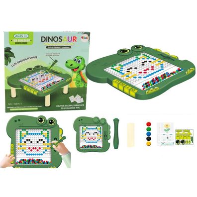 LeanToys Pädagogisches Magnetbrett Dinosaurierpfad Puzzle grün