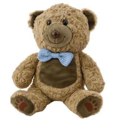 LeanToys Plüsch Maskottchen Huggable Blue Teddybär Hellbraun 30Cm
