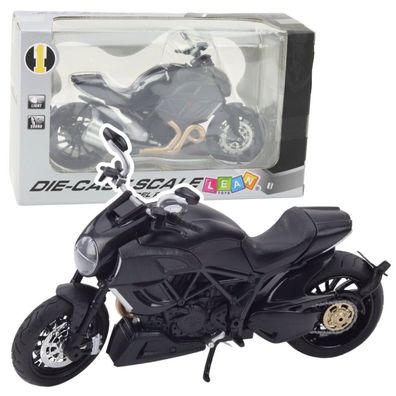 LeanToys Sport Motorrad Metall Lichter Sounds Gold Elemente Schwarz 1:12