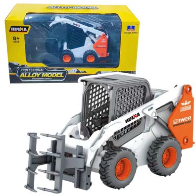 LeanToys Radlader Mit Greifer Metall Huina Weiß 1:50