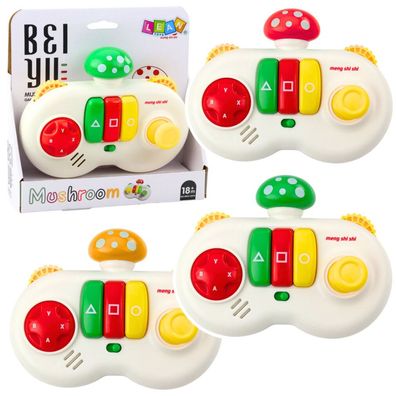 LeanToys Konsole Pad Sensory Interactive Mushroom Für Kinder Licht/Sound