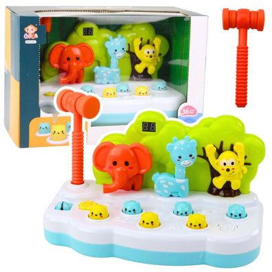 LeanToys Tier Arcade Spiel Whack-A-Mole Zähler Hammer Bunt