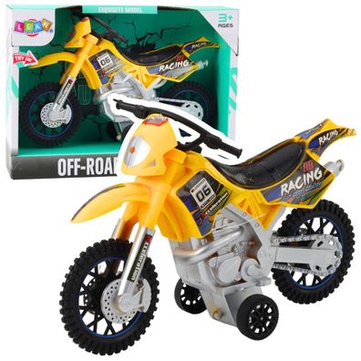 LeanToys Crossbike Off-Road Drive Lights Sounds Gelb