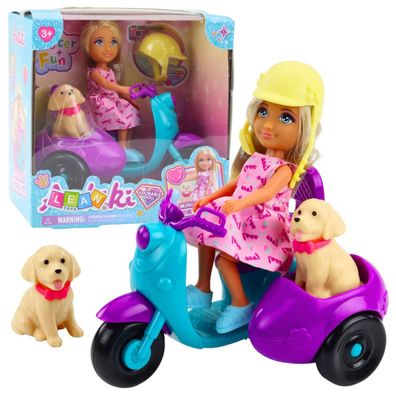 LeanToys Ankiki Mini Dolly Set Auf Dreirad Doggy