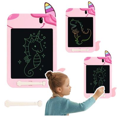 LeanToys Lcd-Zeichen- Und Schreibtafel Pink Unicorn Stylus