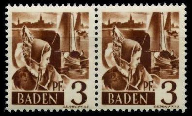 FZ BADEN 1. Ausgabe Spezialisiert Nr 2yvII+2yvI X7B7B1A
