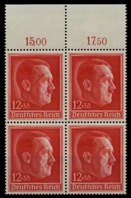 3. REICH 1938 Nr 664 postfrisch Viererblock ORA X77D4D2