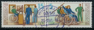 DDR Zusammendruck Nr WZd503 zentrisch gestempelt WAAGR PAAR X1589A6