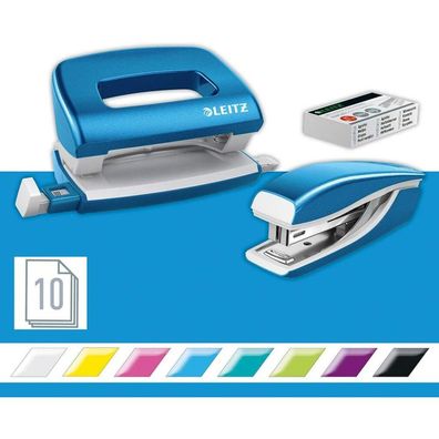 Leitz Locher-Heftgerät-Set NeXXt WOW Mini 5561-20-36 blau