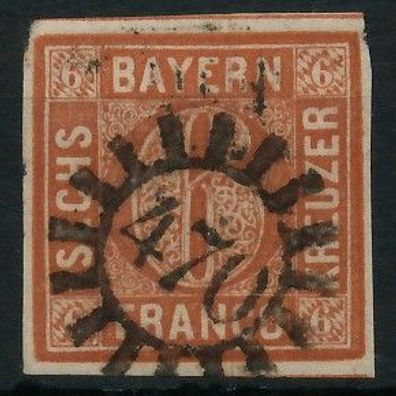 BAYERN Mühlradstempel AUF Nr 4II gMR 470 ZENTR- X6D3FB6