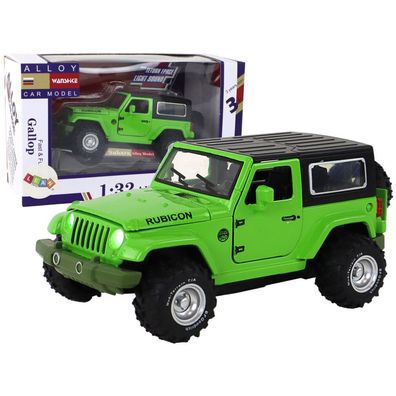 LeanToys Geländewagen mit Vorderradantrieb 1:32 grün