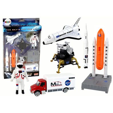 LeanToys Raumfahrtfiguren-Set Raumschiff 8 Stück
