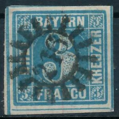BAYERN Mühlradstempel AUF Nr 2II gMR 216 ZENTR- X6E7C76