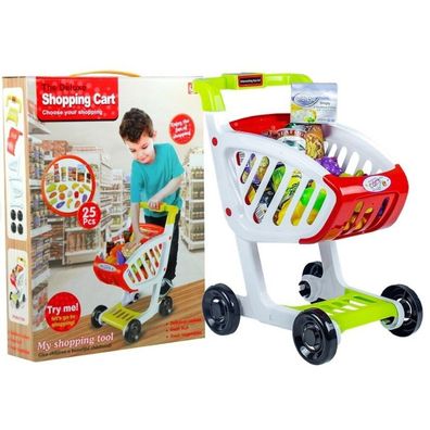 Einkaufswagen Obst Gemüse 25 Elemente Lebensmittel umfangreiches Set Spielzeug