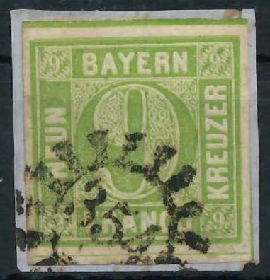 BAYERN Mühlradstempel AUF Nr 5III gMR 354 ZENTR X6FA8D6