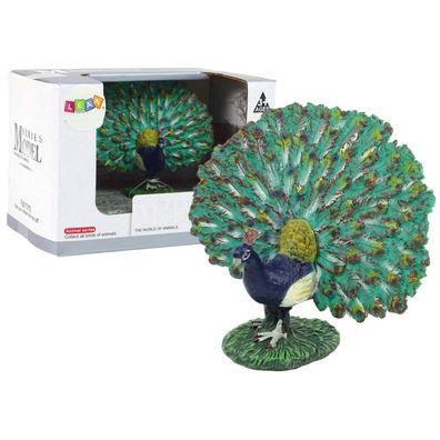 LeanToys Große Sammlerstatue des königlichen Pfaus