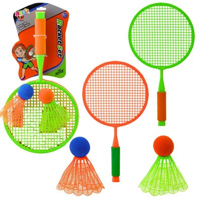 LeanToys Badmintonschlägerset 2 Schläger 2 Big Darts Mit Ball