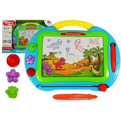 LeanToys Magnetische Zeichentafel mit Stempeln