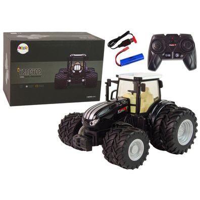 LeanToys Ferngesteuerter Traktor R/C Schwarz 2.4G Metall