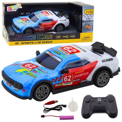 LeanToys Sportwagen Fernsteuerung Rc Lichter Dampf Blau 1:22