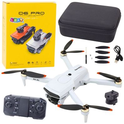 LeanToys Drohne D6 PRO LED Kamera Applikation hellgrau