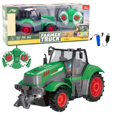 LeanToys Ferngesteuerter Farmtraktor Rc Grün 1:24