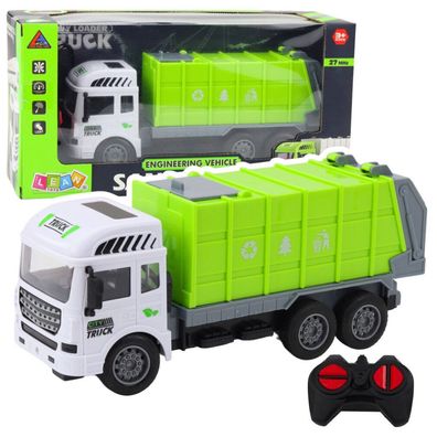 LeanToys RC Müllwagen Ferngesteuert Hellgrün 1:24
