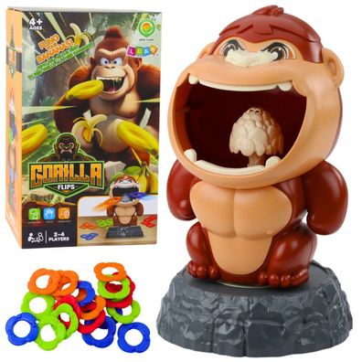 LeanToys Zielwurfspiel Gorilla Rotierende Sound Hoops