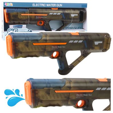 Elektrisches Wasserpistolengewehr, wiederaufladbar, transparent schwarz, 55 cm