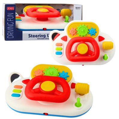 LeanToys Driving Simulator for Toddlers Interactive Steering Wheel Lights Sounds