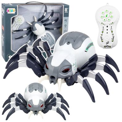 LeanToys Ferngesteuerter Spinnenroboter mit Raucheffekt, Licht- und Soundeffekten