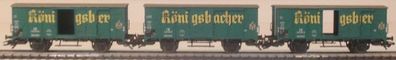 Maerklin 48781 Bierwagen Königsbacher - 3-er Set Spur H0