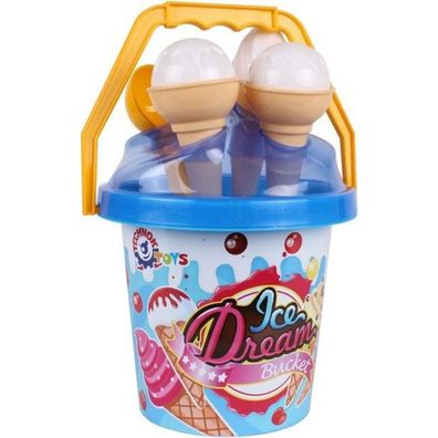 LeanToys Zestaw Do Piasku Lody Wiaderko Niebieskie 5743