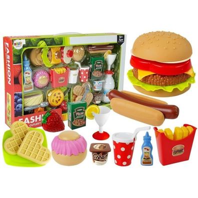 LeanToys Fast Food Hamburger Set