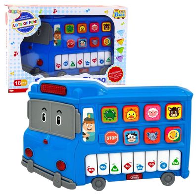 LeanToys E-Piano Pädagogisch Für Kleinkinder Blauer Bus