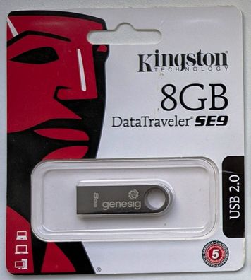 NEU: 8GB Kingston DataTraveler SE9 Silver USB-Stick DTSE9K/8GBCL