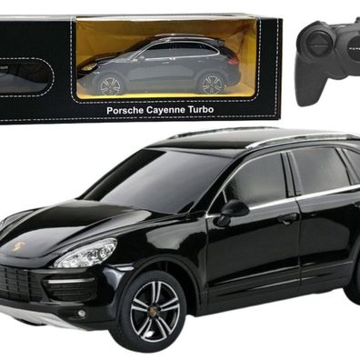 LeanToys Porsche Cayenne Turbo ferngesteuertes Auto RC Rastar Schwarz 1:24