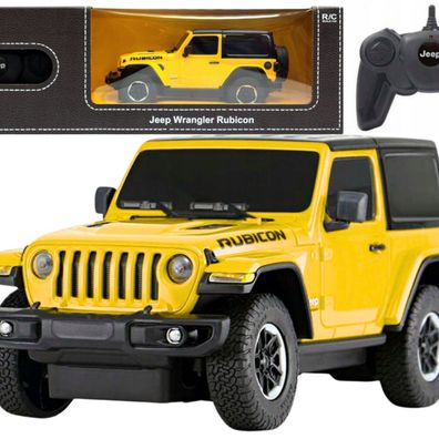 LeanToys JEEP Wrangler JL Rubicon ferngesteuertes RC-Auto Rastar Gelb 1:24