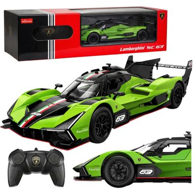 LeanToys Lamborghini SC63 ferngesteuertes Auto RC Grün Rastar 1:24