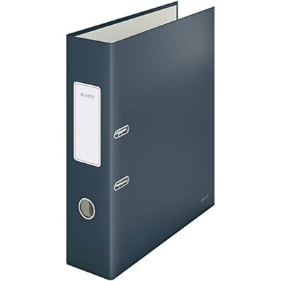 Leitz Ordner Cosy Soft-Touch 1061 A4 318x285mm grau 80mm breit 180° Mechanik