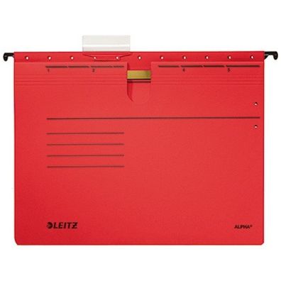 Leitz Hängehefter Alpha 1984 A4 270x348mm rot Colorspankarton 225 g/m² Pckg/5