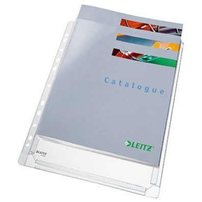 Leitz Prospekthülle Maxi 4756 A4 310x236mm farblos 0,17mm PVC-Weichfolie Pckg/5