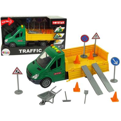 LeanToys Fahrzeug Straßenfahrzeug Reibungsantrieb Sound Straßenauto Auto Set