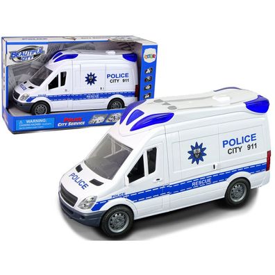 LeanToys Polizeifunkwagen Polizeiradio Autolicht Soundeffekte Polizeiauto Auto