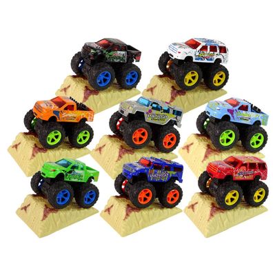 LeanToys Resorak Monster Truck Pull Back Antrieb Geländewagen Auto Monstertruck